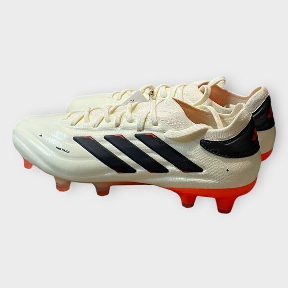 Adidas Copa Pure 2 Plus+ FG Ivory Core Black Solar Red Mens size 4.5/ Womens 5.5 - Picture 1 of 9